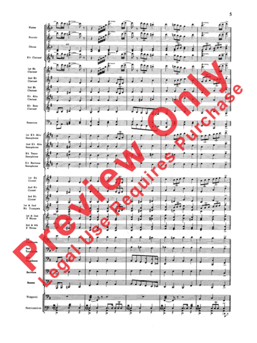 Third Suite (I. March, II. Waltz, III. Rondo) Concert Band scores gallery preview page 7