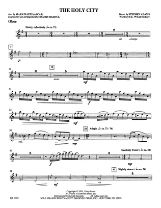 The Holy City (arr. Mark Hayes) - Oboe