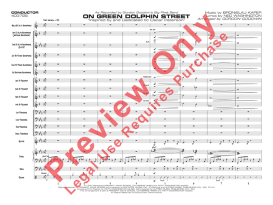 On Green Dolphin Street Jazz Ensemble scores gallery preview page 4