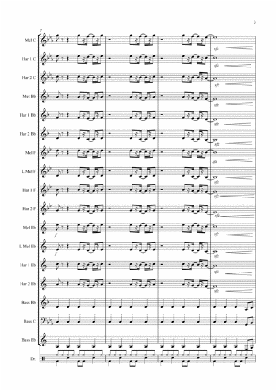 Eye Of The Tiger Large Ensemble scores gallery preview page 3