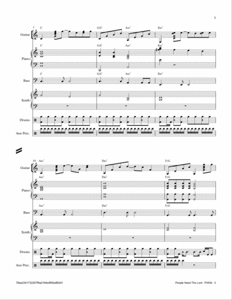 People Need The Lord People Need The Lord Small Ensemble scores gallery preview page 3