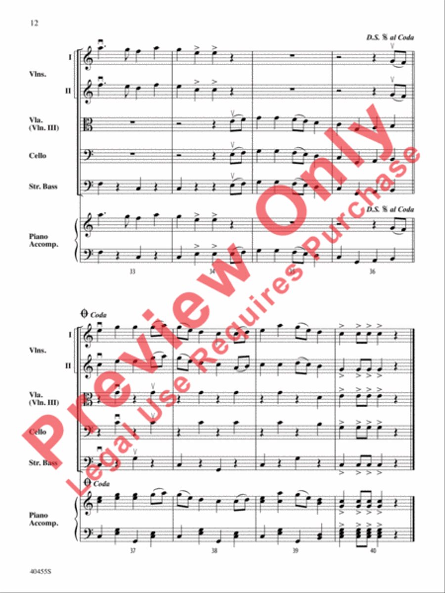Forest Hills Folk Suite String Orchestra scores gallery preview page 13