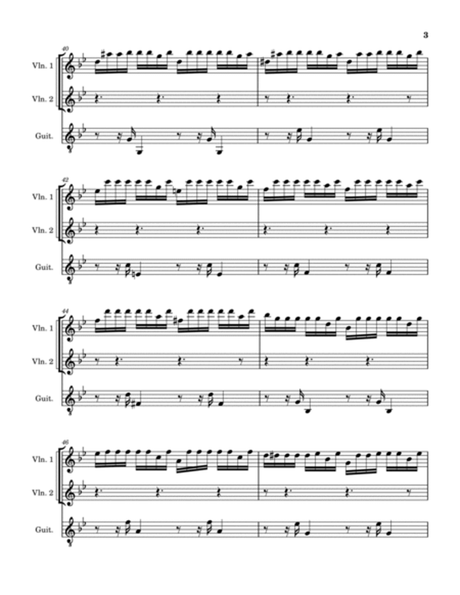 Summer (from The Four Seasons) arr. for 2 Violins and 1 Guitar