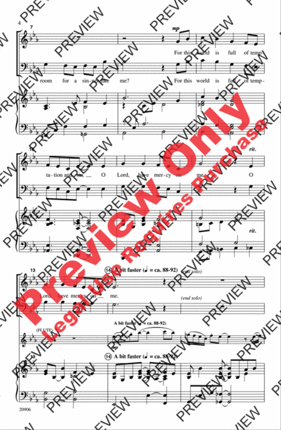 Is There Room for a Sinner? 3-Part scores gallery preview page 4