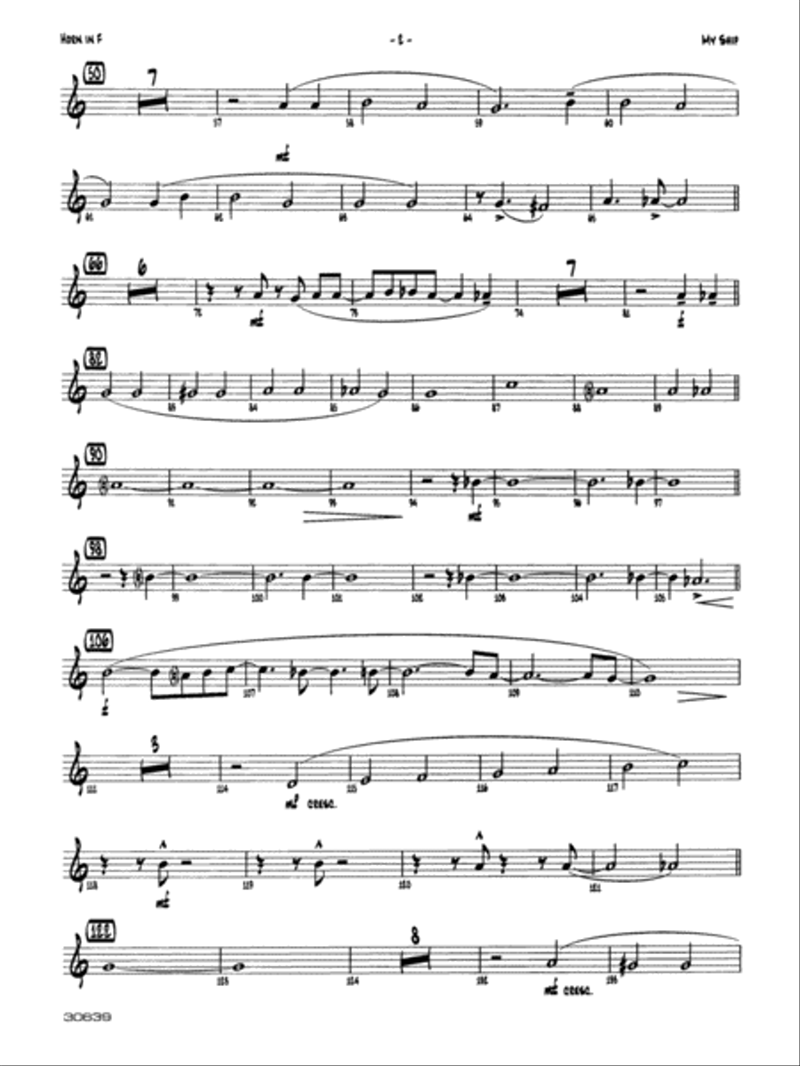 My Ship: 1st F Horn Jazz Ensemble scores gallery preview page 2