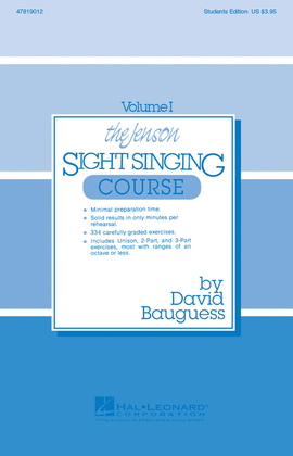Book cover for The Jenson Sight Singing Course (Vol. I)