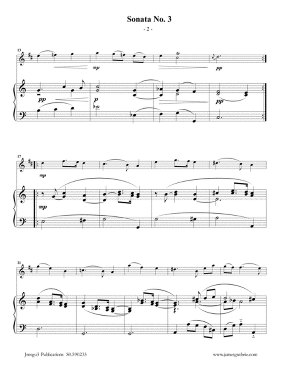 Vivaldi: Sonata No. 3 for Tenor Sax & Piano image number null