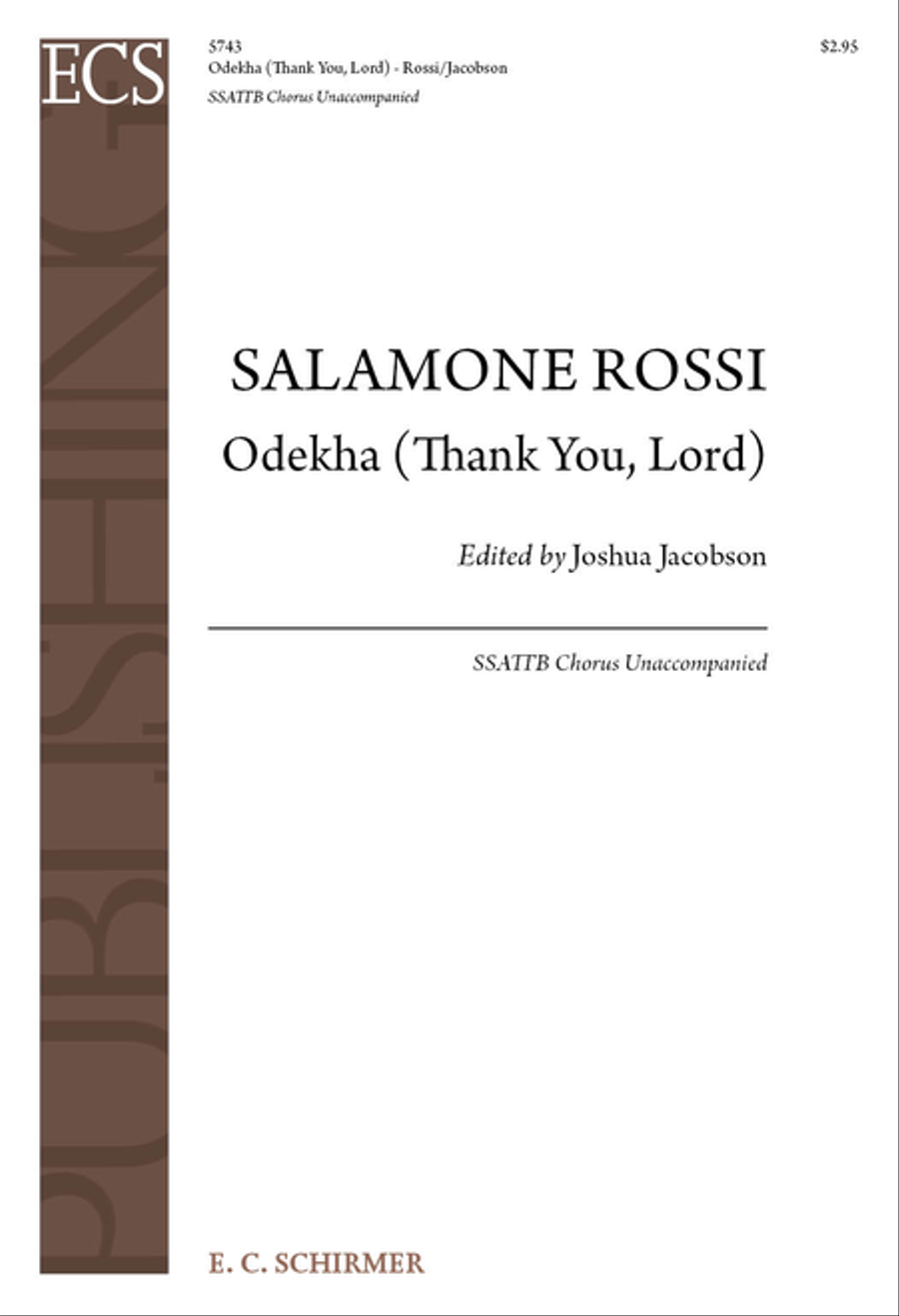 Odekha (Thank you, Lord) SSATBB scores gallery preview page 1