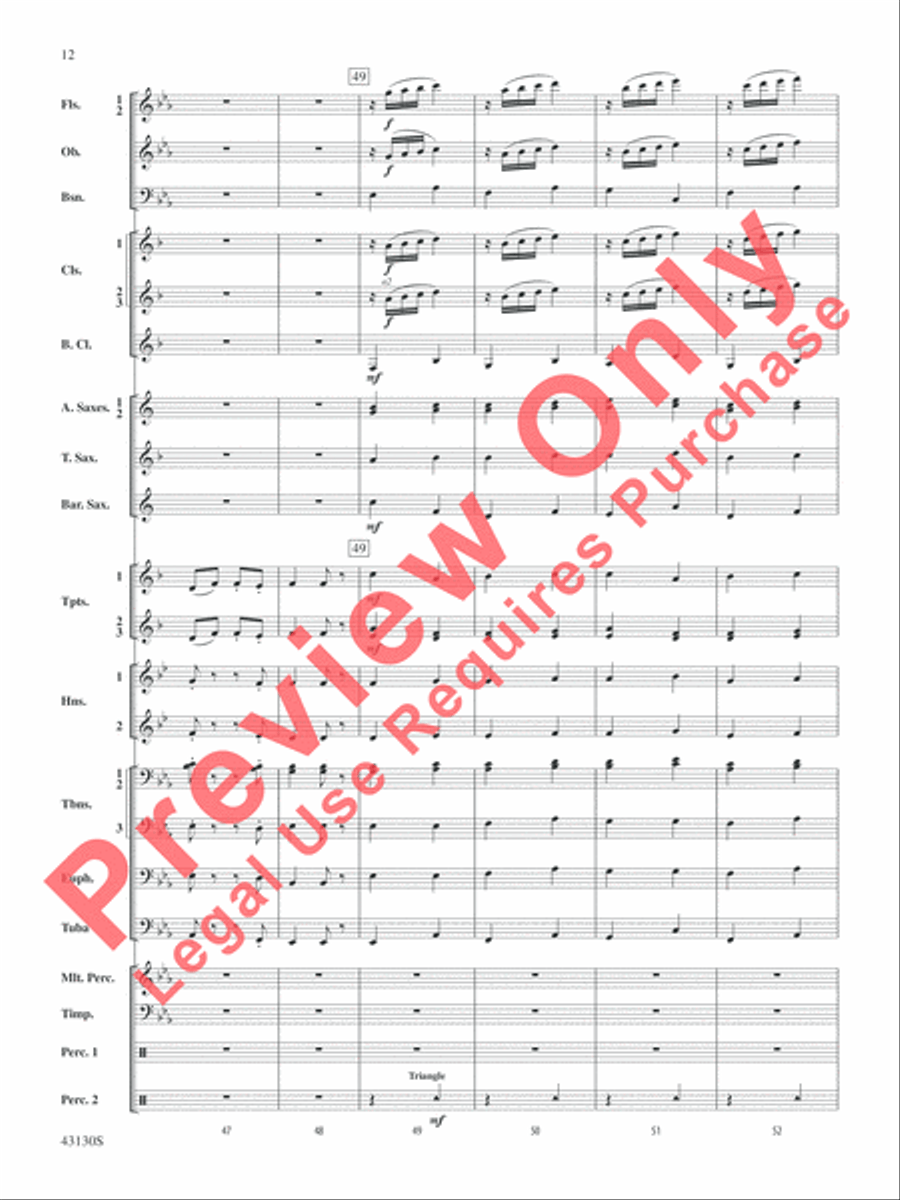 And All the Bells on Earth Shall Ring Concert Band scores gallery preview page 13