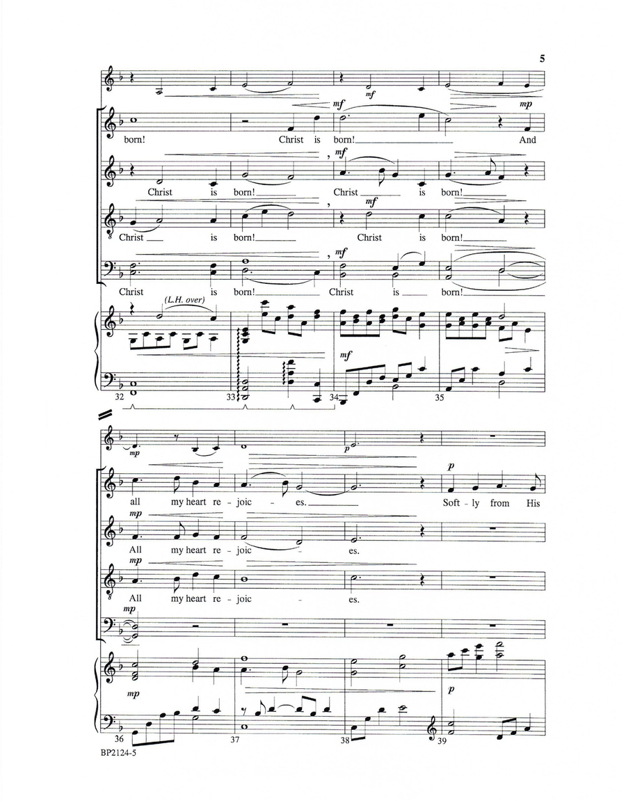All My Heart This Night Rejoices 4-Part scores gallery preview page 6