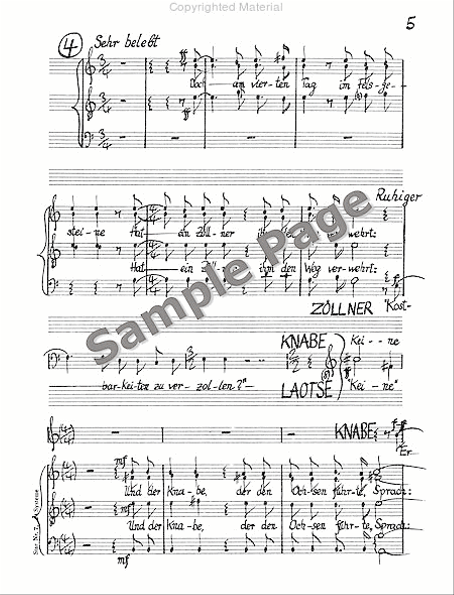 Legende Vom Weisen Score 4-Part scores gallery preview page 8