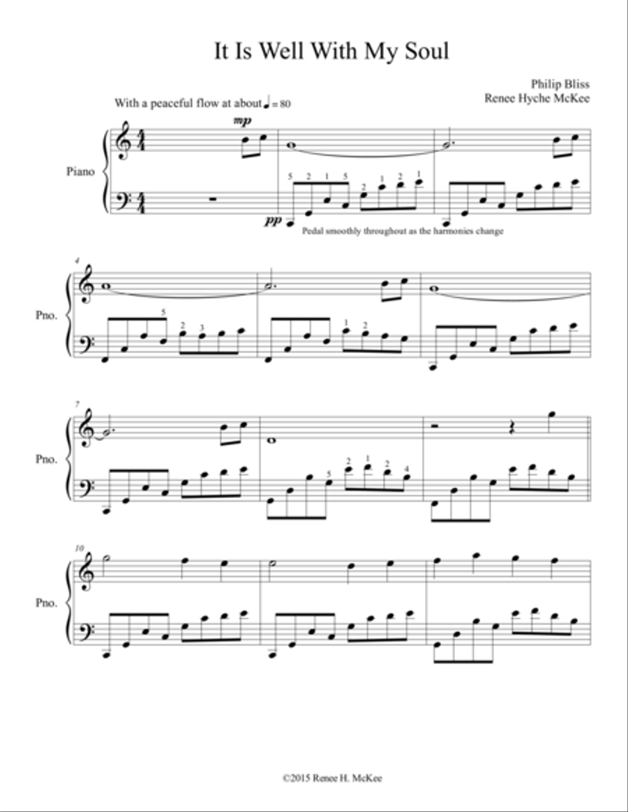 It Is Well With My Soul Piano Solo scores gallery preview page 1