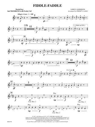 Fiddle-Faddle: (wp) 2nd B-flat Trombone T.C.
