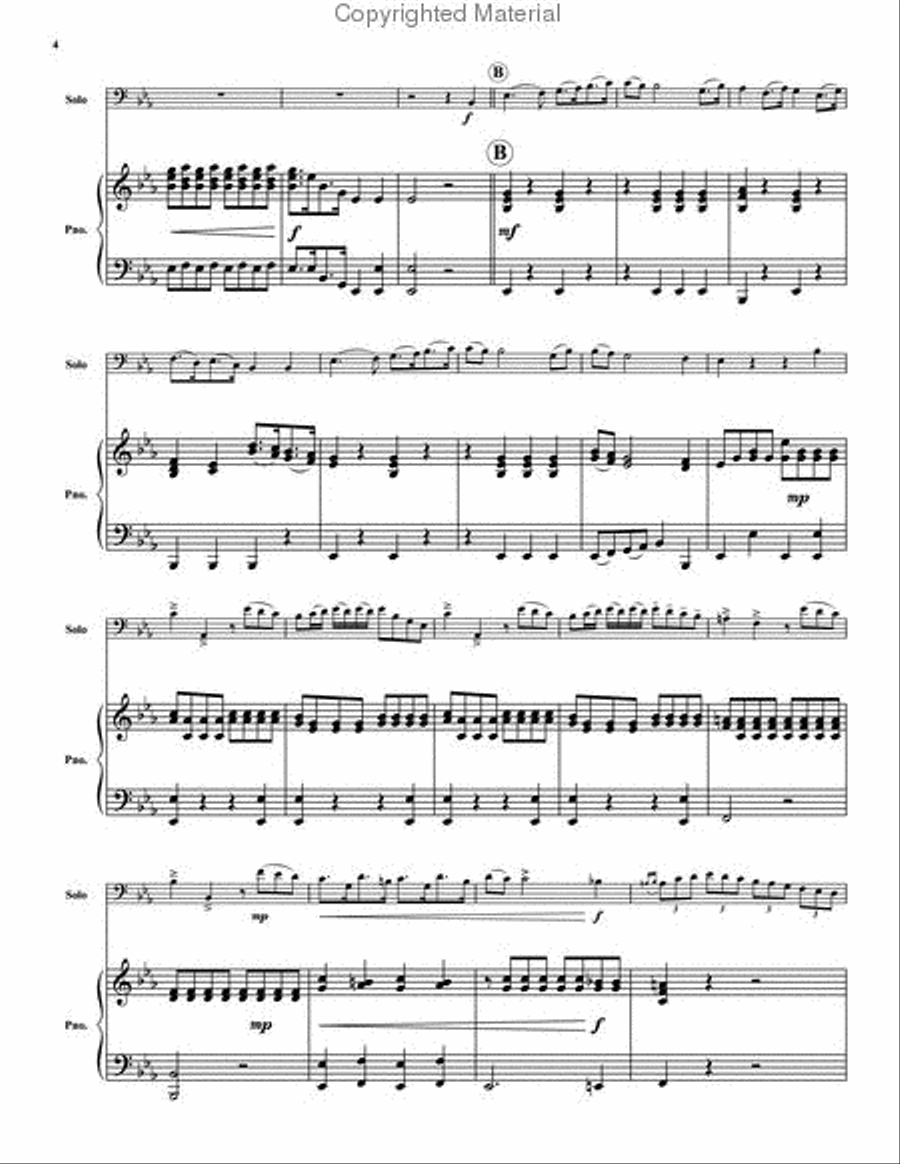 Allegro Moderato Euphonium scores gallery preview page 5