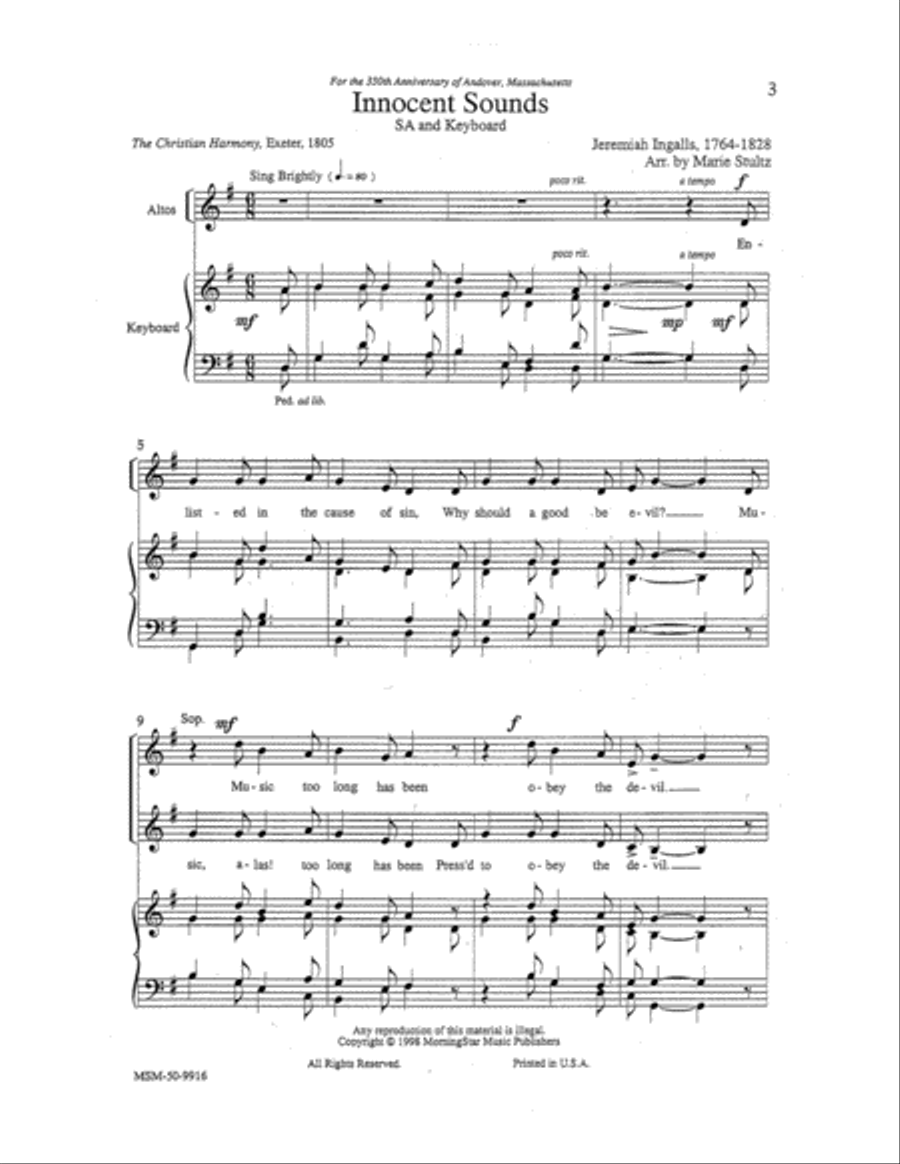 Innocent Sounds SSA scores gallery preview page 2