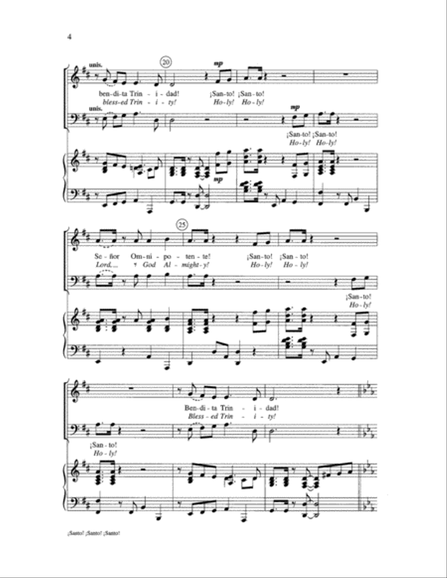 Santo, Santo, Santo 4-Part scores gallery preview page 4