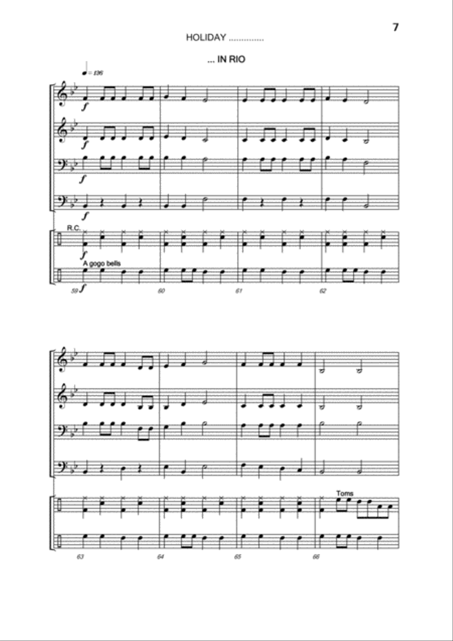 Holiday ... Holiday ... Brass Band scores gallery preview page 6