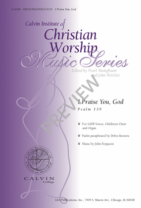 Book cover for I Praise You, God