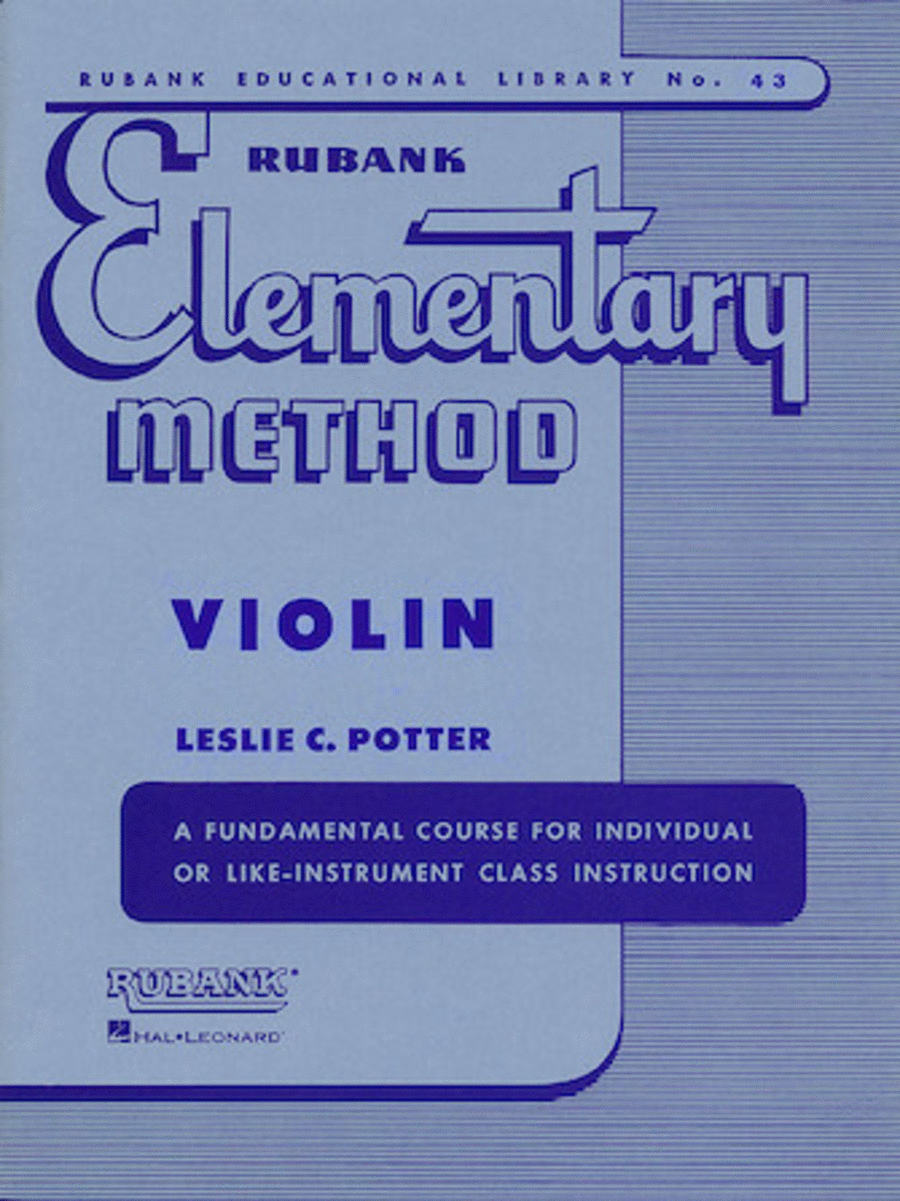 Rubank Elementary Method - Violin (Vocal)