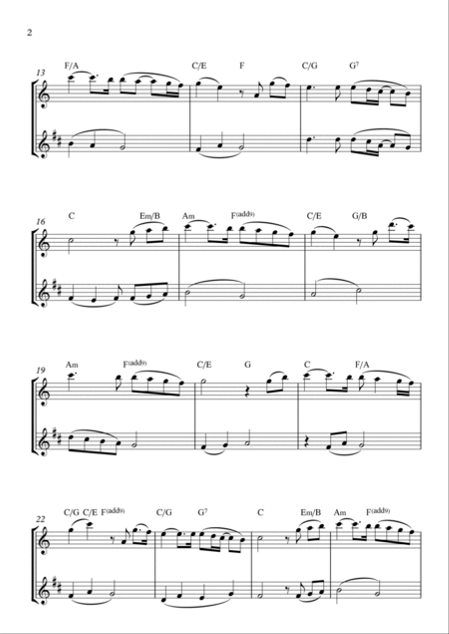 You Raise Me Up Woodwind Duet scores gallery preview page 2