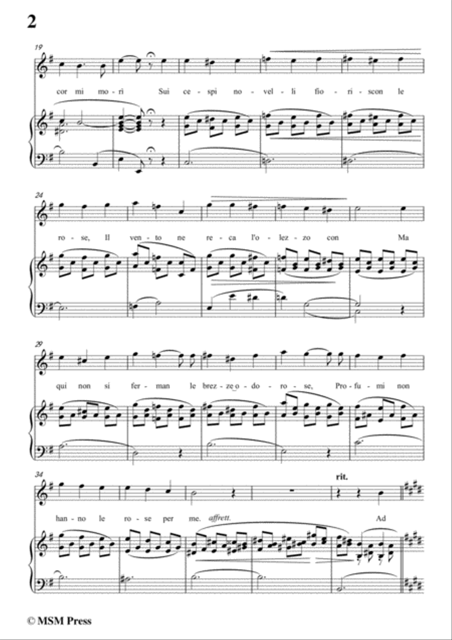 Tosti-Lutto in e minor,for Voice and Piano Voice Solo scores gallery preview page 4