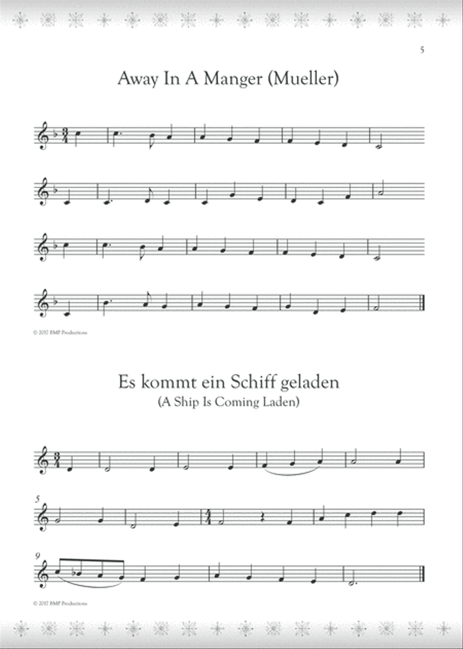 50 Christmas Carols For Trumpet: 50 Weihnachtslieder für Trompete Trumpet Solo scores gallery preview page 6
