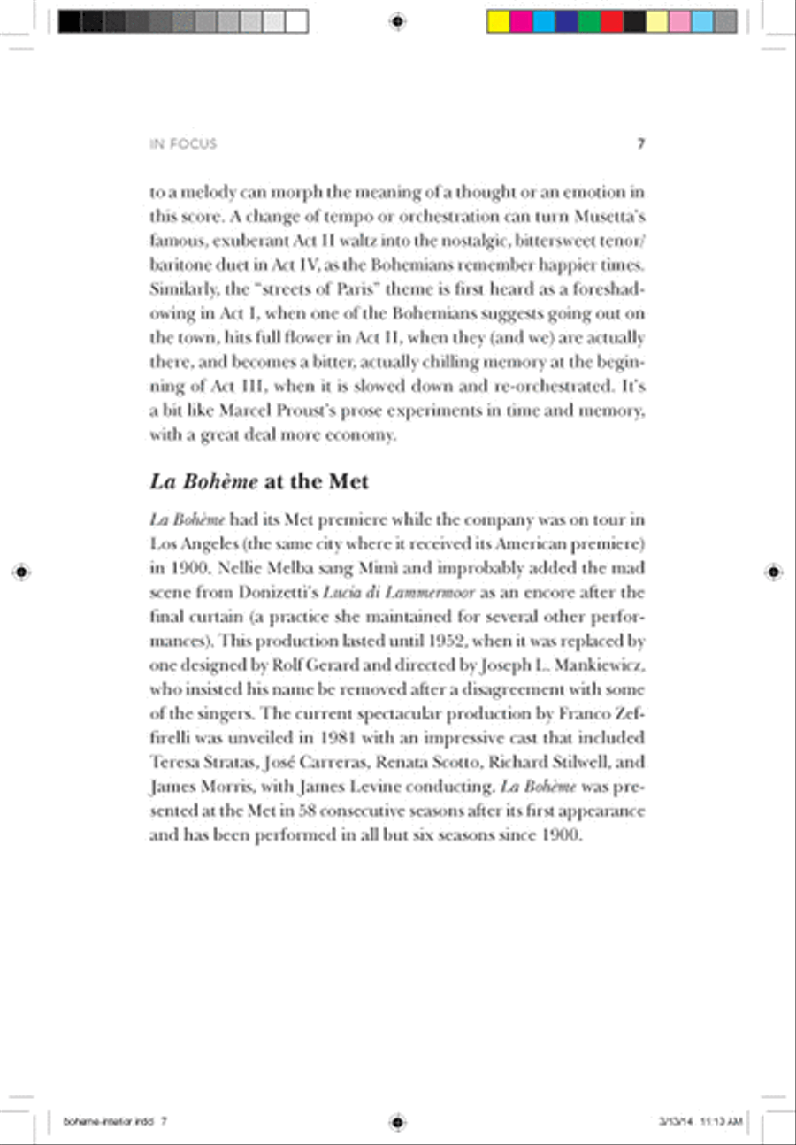 The Metropolitan Opera Presents: Puccini's La Bohème Collection / Songbook scores gallery preview page 6
