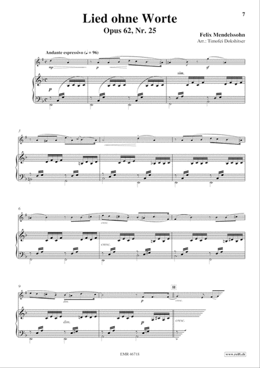 3 Lieder ohne Worte 3 Lieder ohne Worte Voice Solo scores gallery preview page 5