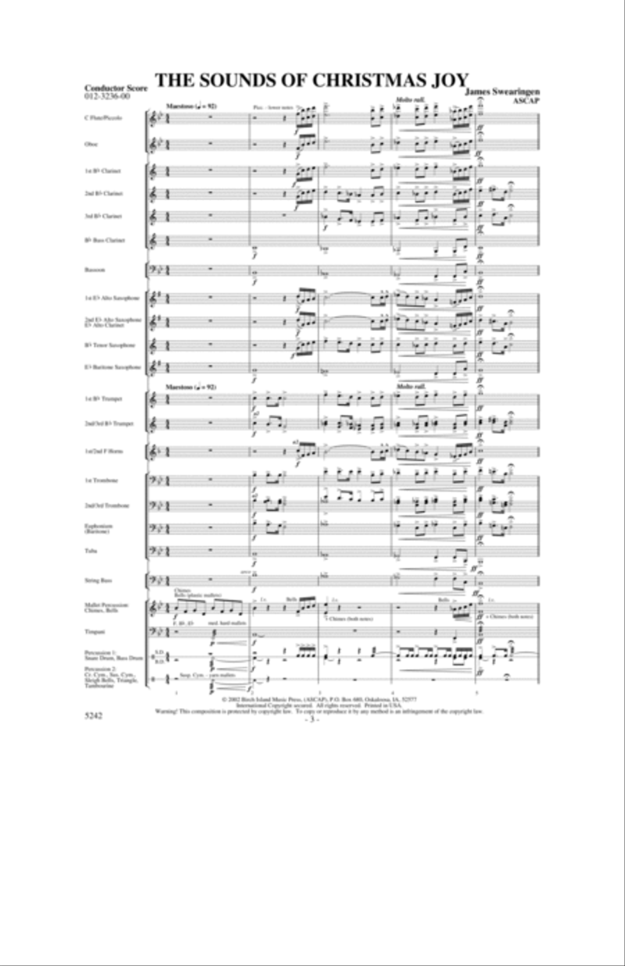 The Sounds of Christmas Joy Concert Band scores gallery preview page 2