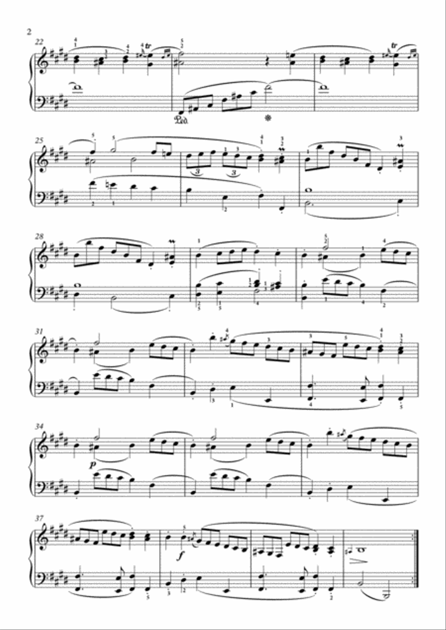 Scarlatti-Sonata in E-Major L.426 K.495(piano) Piano Solo scores gallery preview page 3