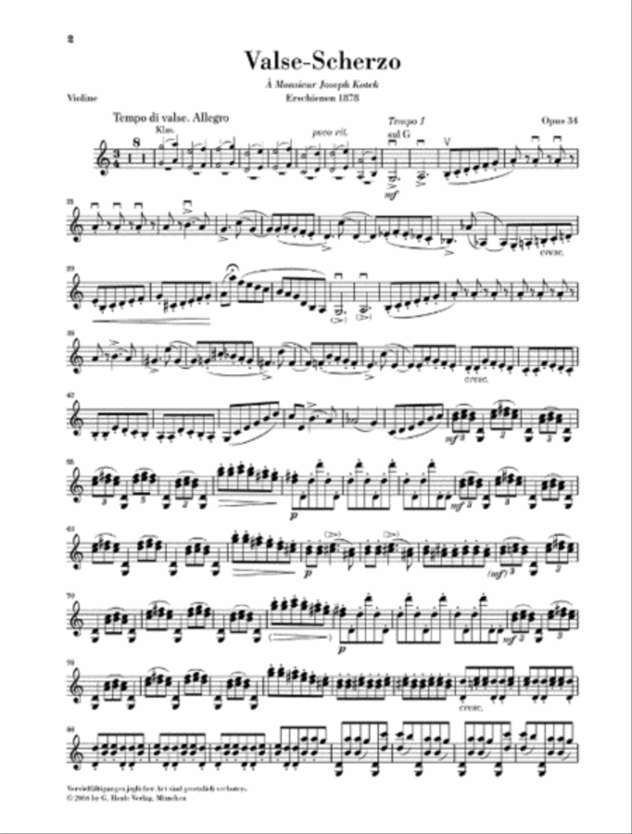 Valse-Scherzo Op. 34 Violin Solo scores gallery preview page 4