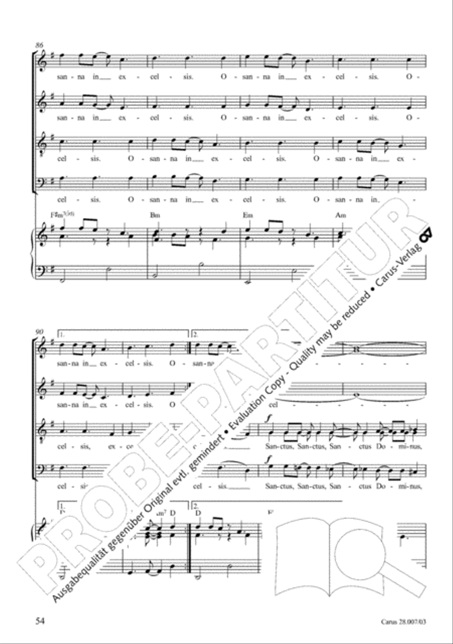 Missa latina 4-Part scores gallery preview page 55