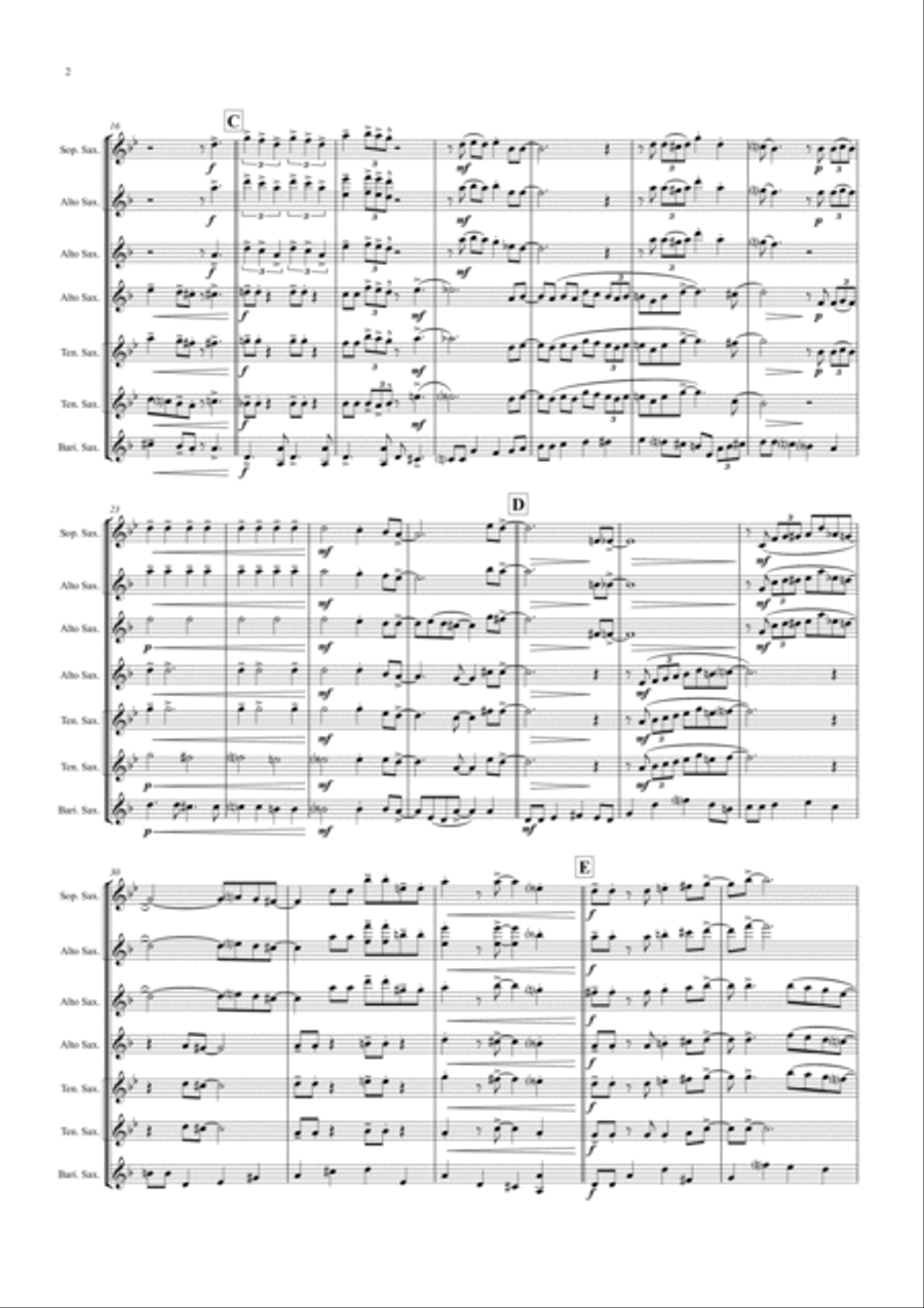 Michelle Saxophone Quintet scores gallery preview page 2