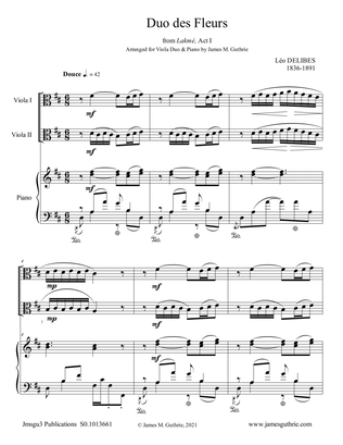 Delibes: Duo des Fleurs for Viola Duo & Piano