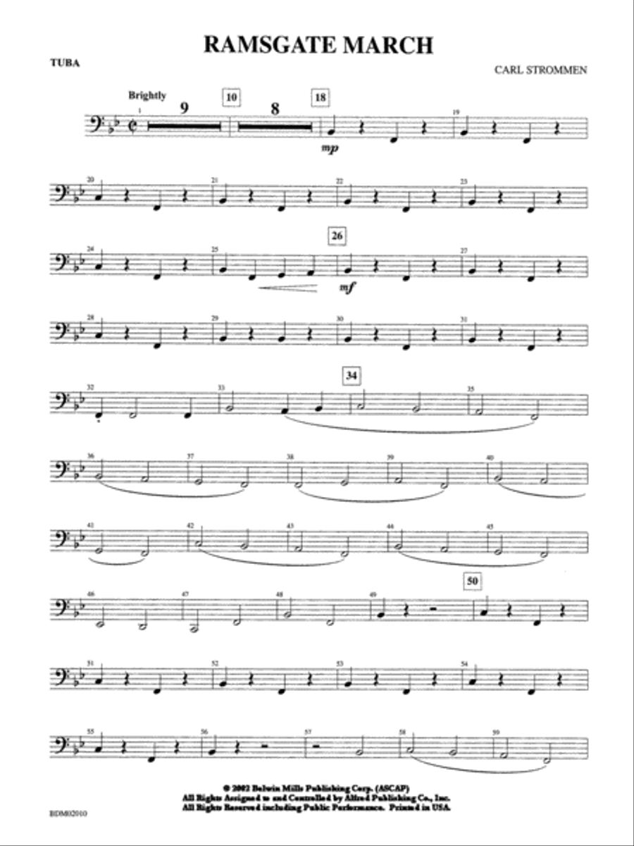 Ramsgate March: Tuba Concert Band scores gallery preview page 1