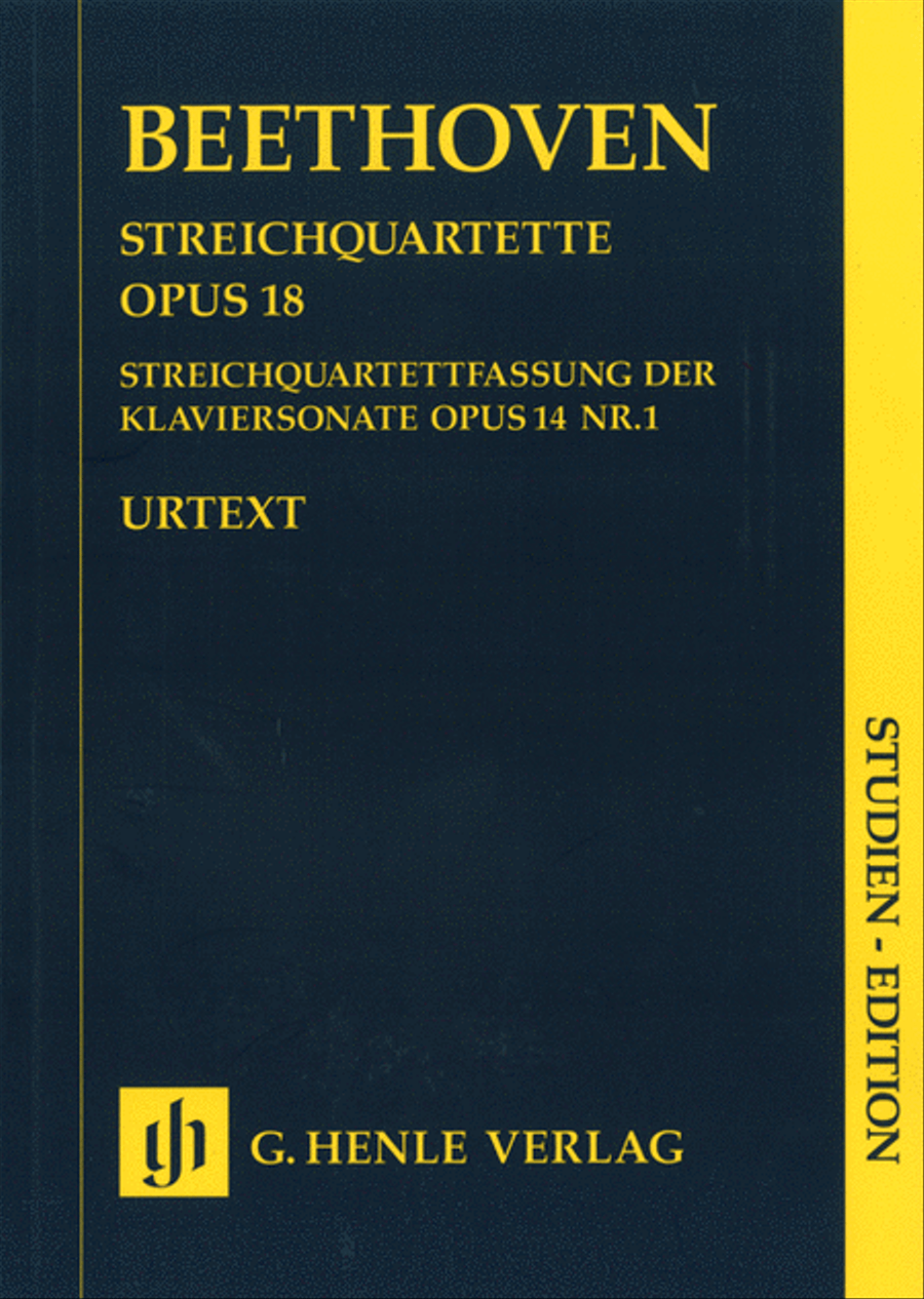 String Quartets and String Quartet-Version of the Piano Sonata op. 18/1-6 und op. 14/1 Cello scores gallery preview page 1