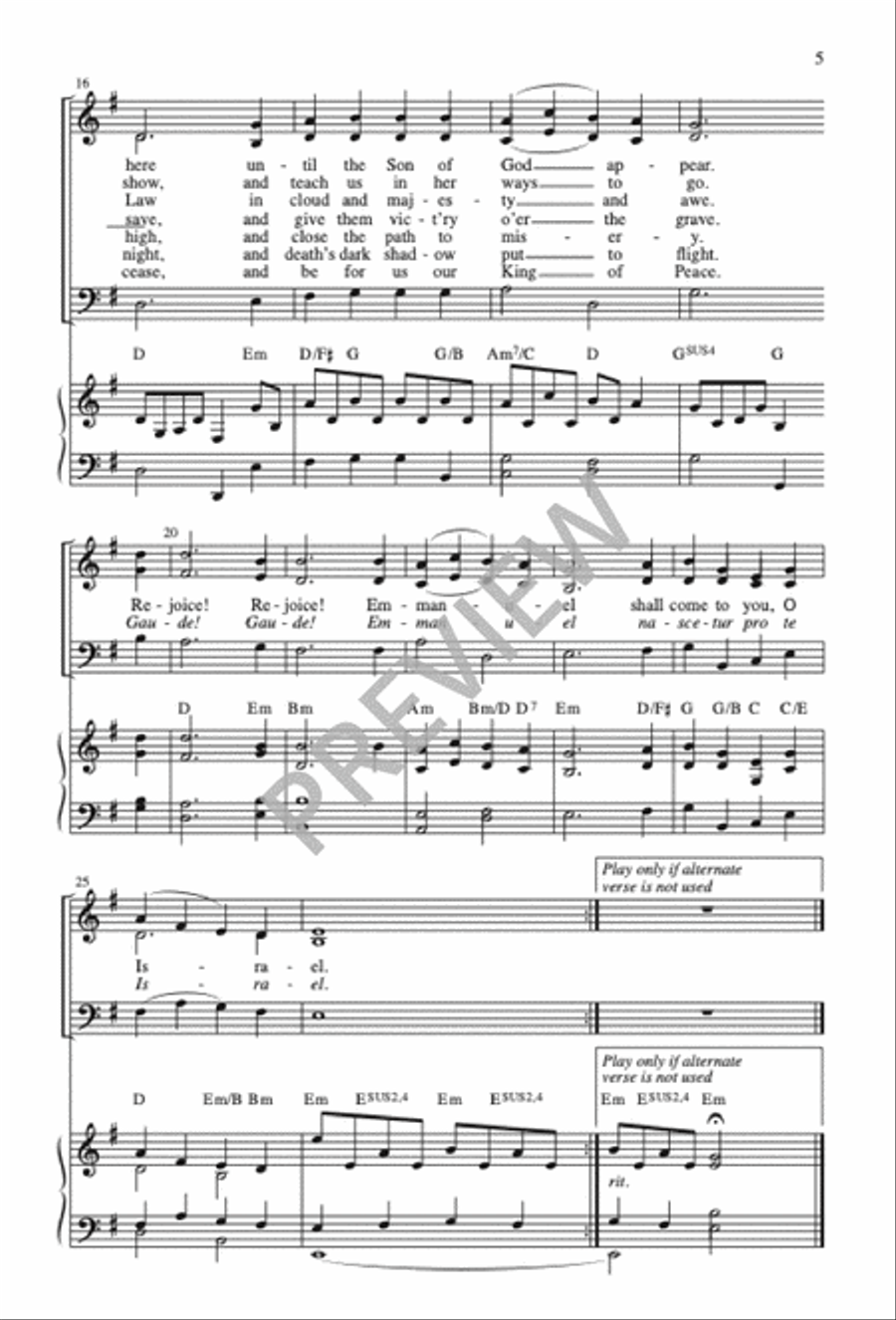 O Come, O Come, Emmanuel O Come, O Come, Emmanuel 3-Part scores gallery preview page 6
