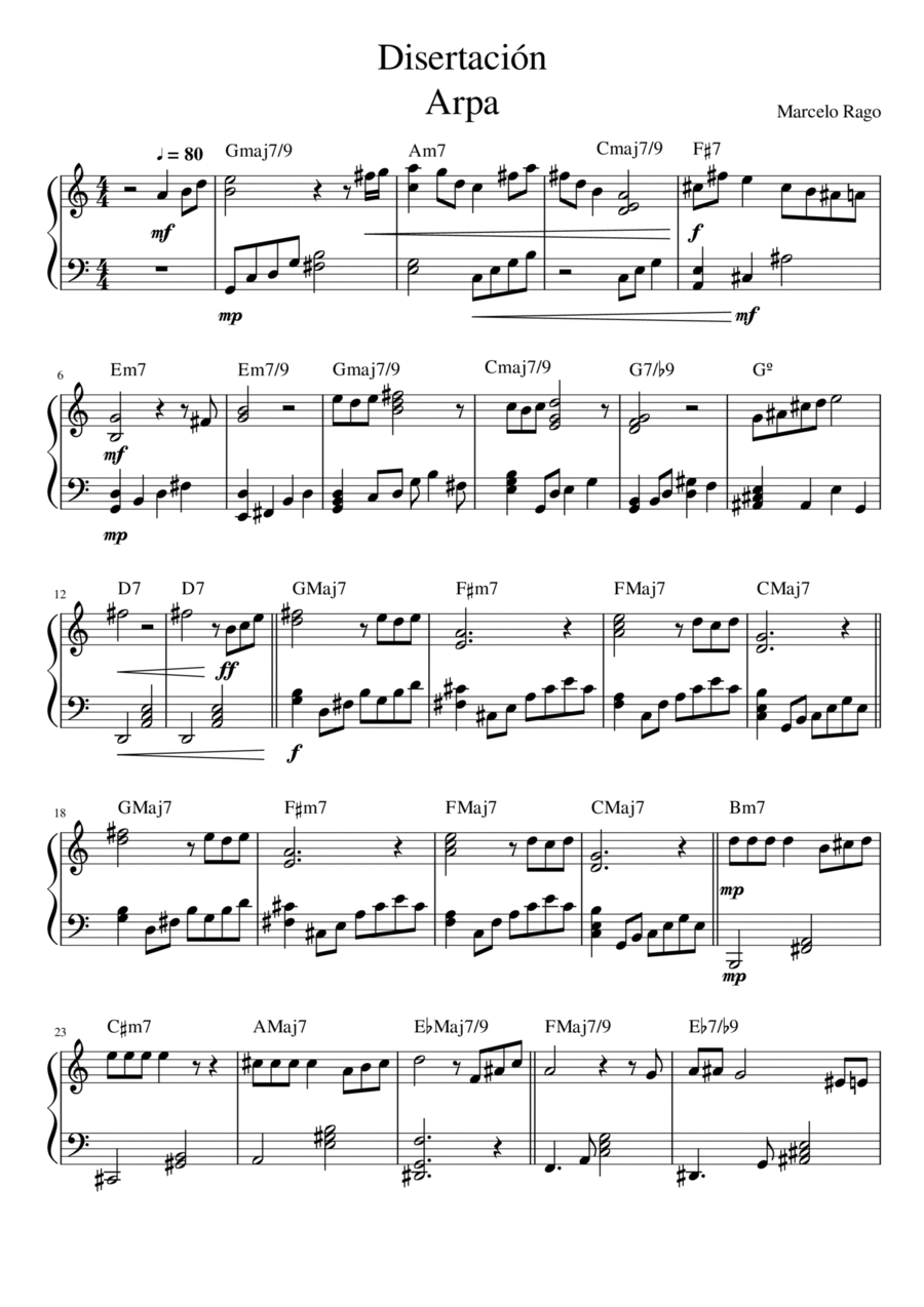 Disertación (Solo Arpa) Disertación (Solo Arpa) Part scores gallery preview page 1