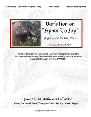 Book cover for Hymn To Joy (StA OB00113)