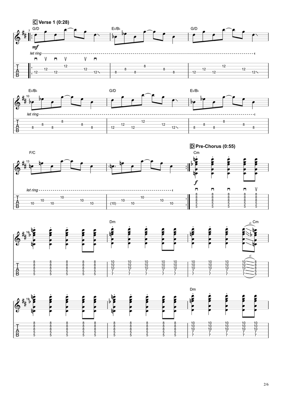 White Noise White Noise Acoustic Guitar scores gallery preview page 2