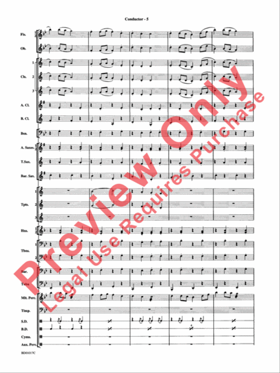 Outback Fantasy Concert Band scores gallery preview page 8