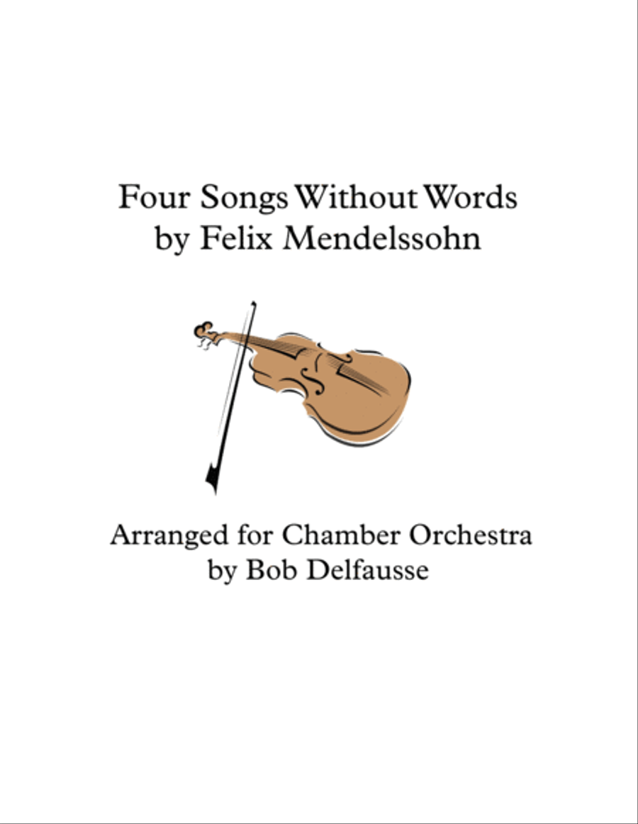 Four Songs Without Words (Mendelssohn), for chamber orchestra Chamber Orchestra scores gallery preview page 1