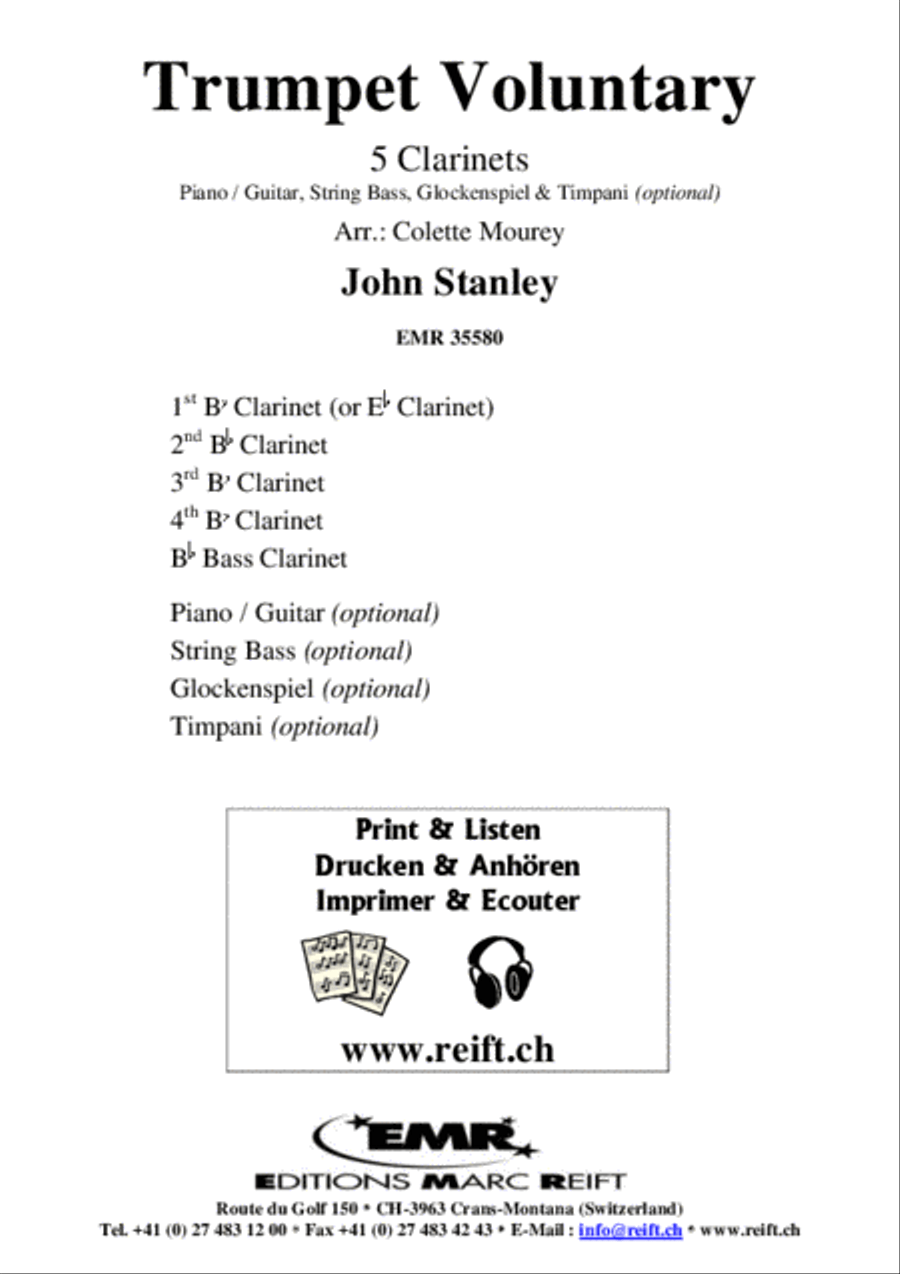 Trumpet Voluntary Trumpet Voluntary Clarinet scores gallery preview page 2