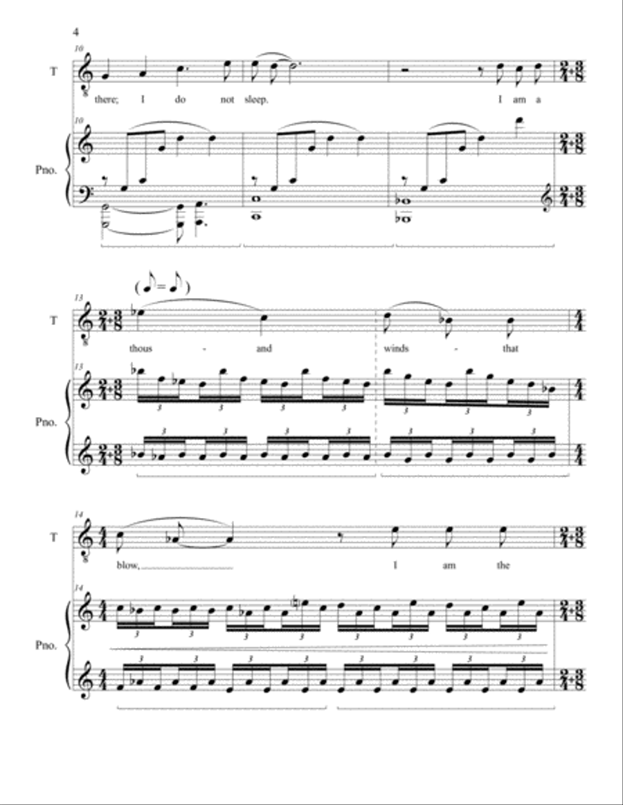 Do Not Stand at My Grave and Weep Tenor Voice scores gallery preview page 4