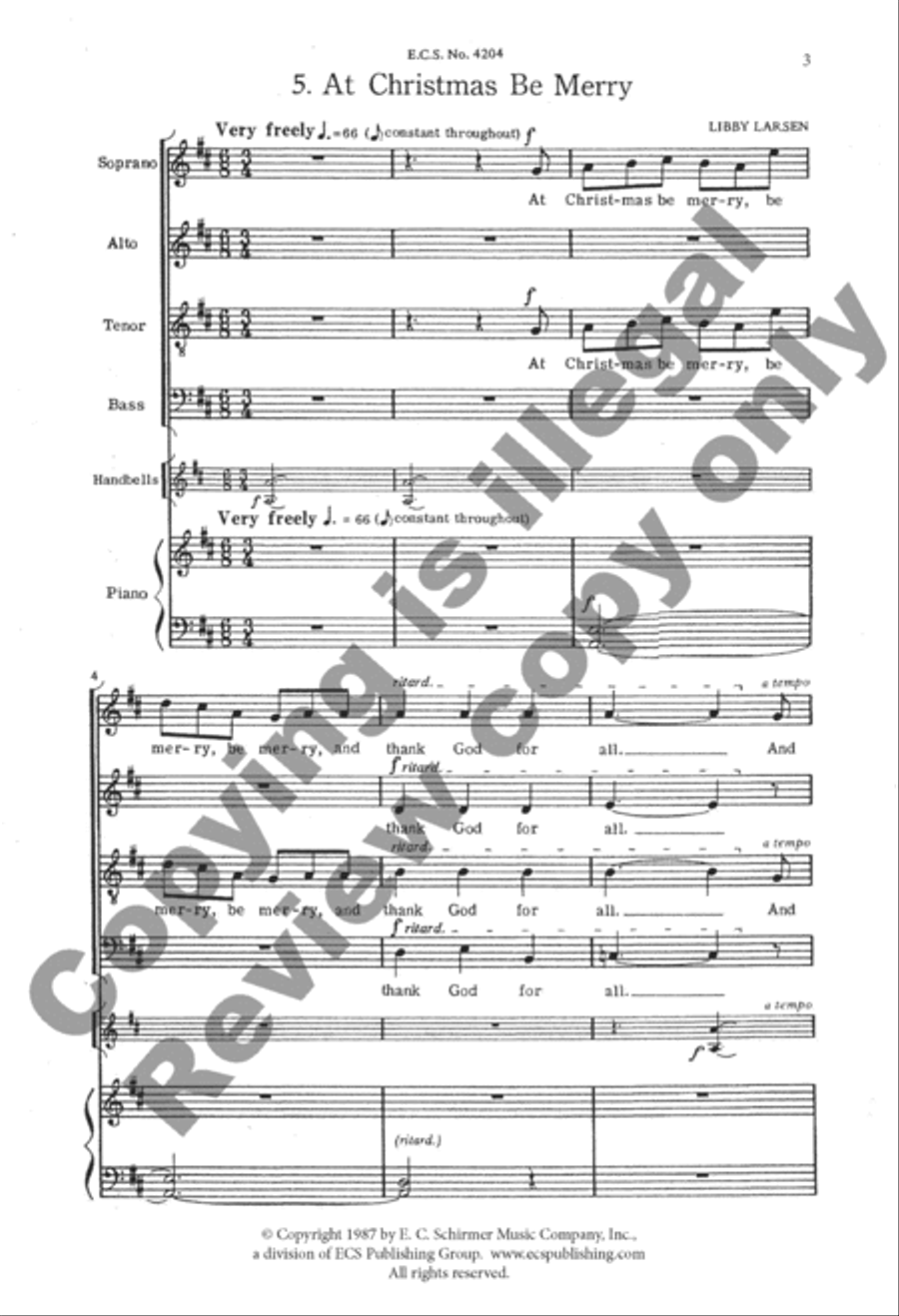 Ringeltänze 5. At Christmas Be Merry 4-Part scores gallery preview page 3