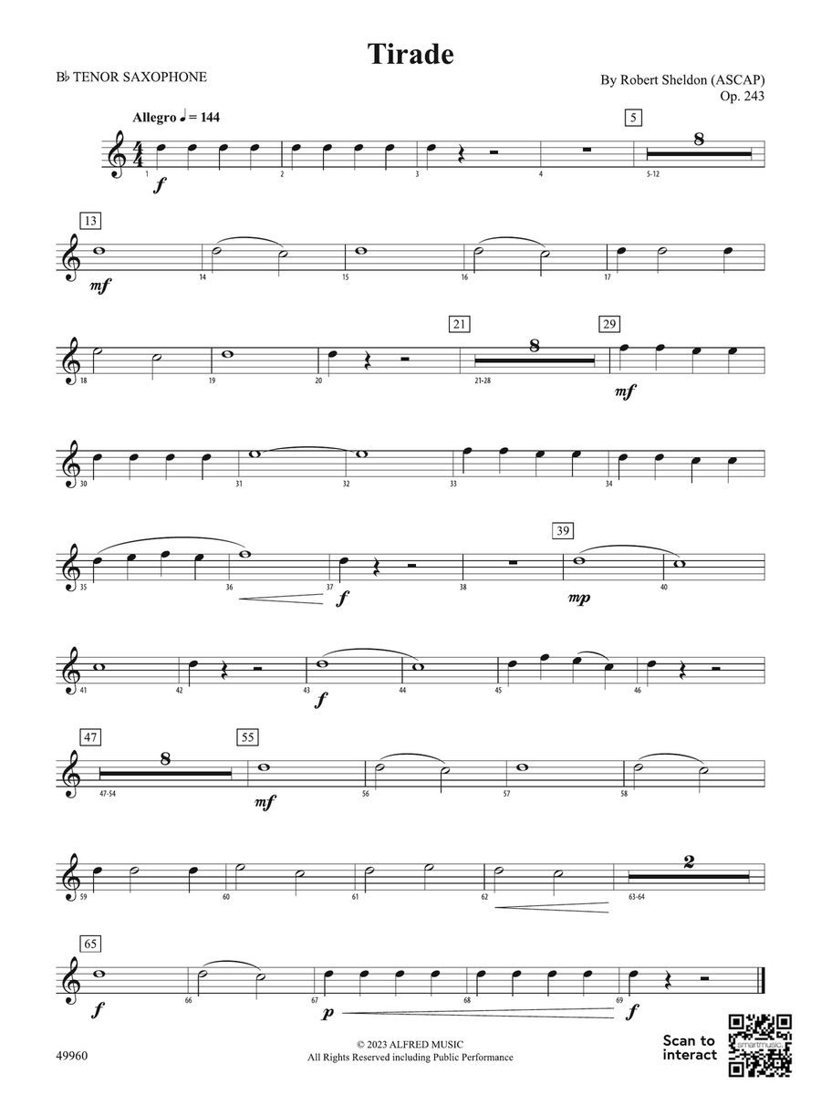 Tirade: B-flat Tenor Saxophone