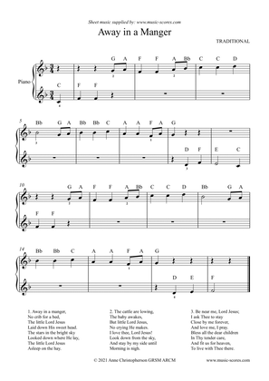 Christmas Carols - 9 Carols for Easy Piano with note names