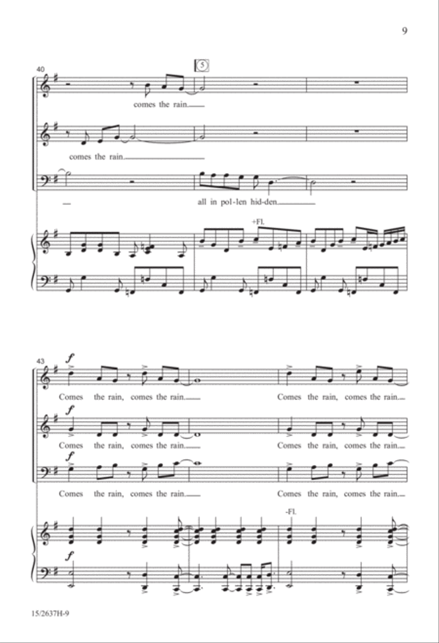 Comes the Rain With Me 3-Part scores gallery preview page 10