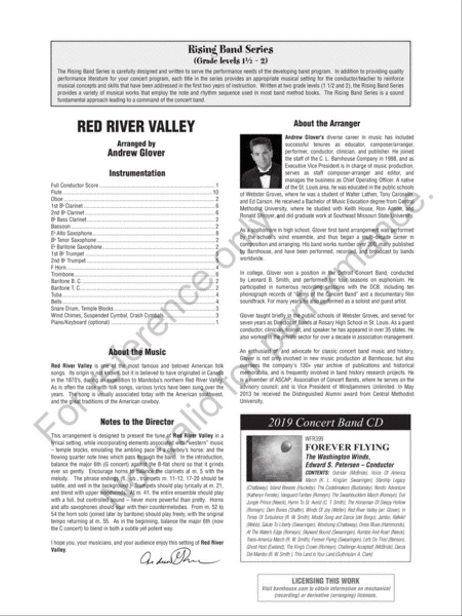 Red River Valley Concert Band scores gallery preview page 3
