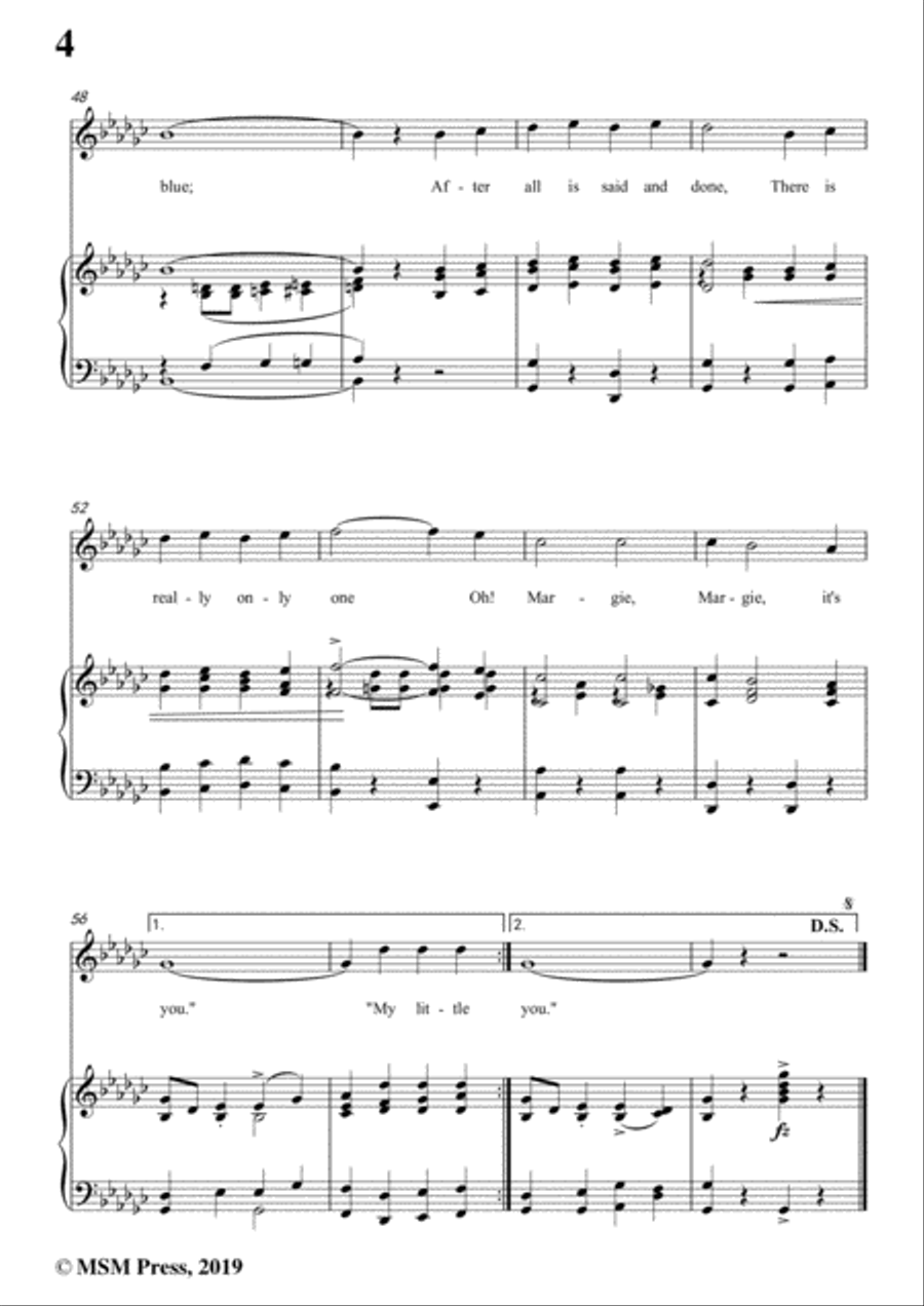 Con Conrad;J. Russel Robinson-Margie,in G flat Major,for Voice&Piano Voice scores gallery preview page 6